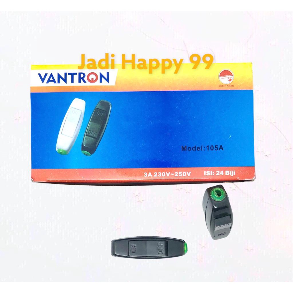 SAKLAR LAMPU GANTUNG MERK VANTRON / SWITCH LAMPU ON OFF / SAKLAR GANTUNG MURAH / CETEKAN LAMPU MURAH