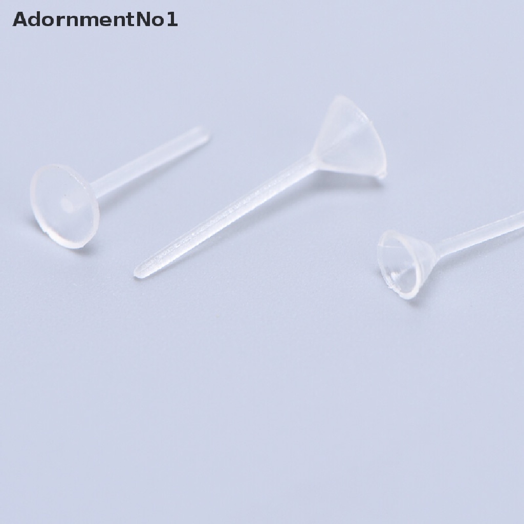 (AdornmentNo1) 500pcs / Lot Pad / Bantalan Anting Tusuk Kosong Bahan Plastik Untuk Membuat Perhiasan