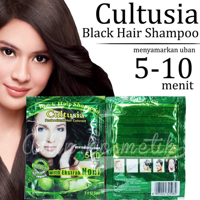 PROMO*TERBARU#Cultusia Shampoo Original Black  Extra Jahe &amp; Minyak Zaitun /Shampo Herbal Penutup Uban Cultusia 100%-ORI-BPOM