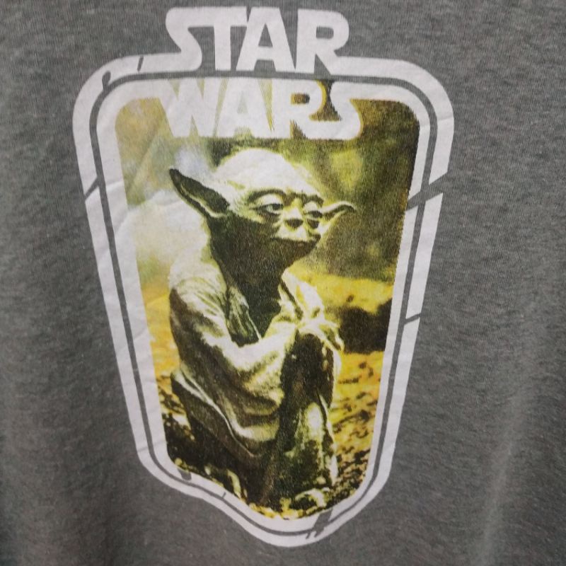 Hnm Sweater Crewneck Star Wars Yoda Grey H&amp;M Pria Wanita Cewek Cowok Abu Full Tag Free Paper Bag