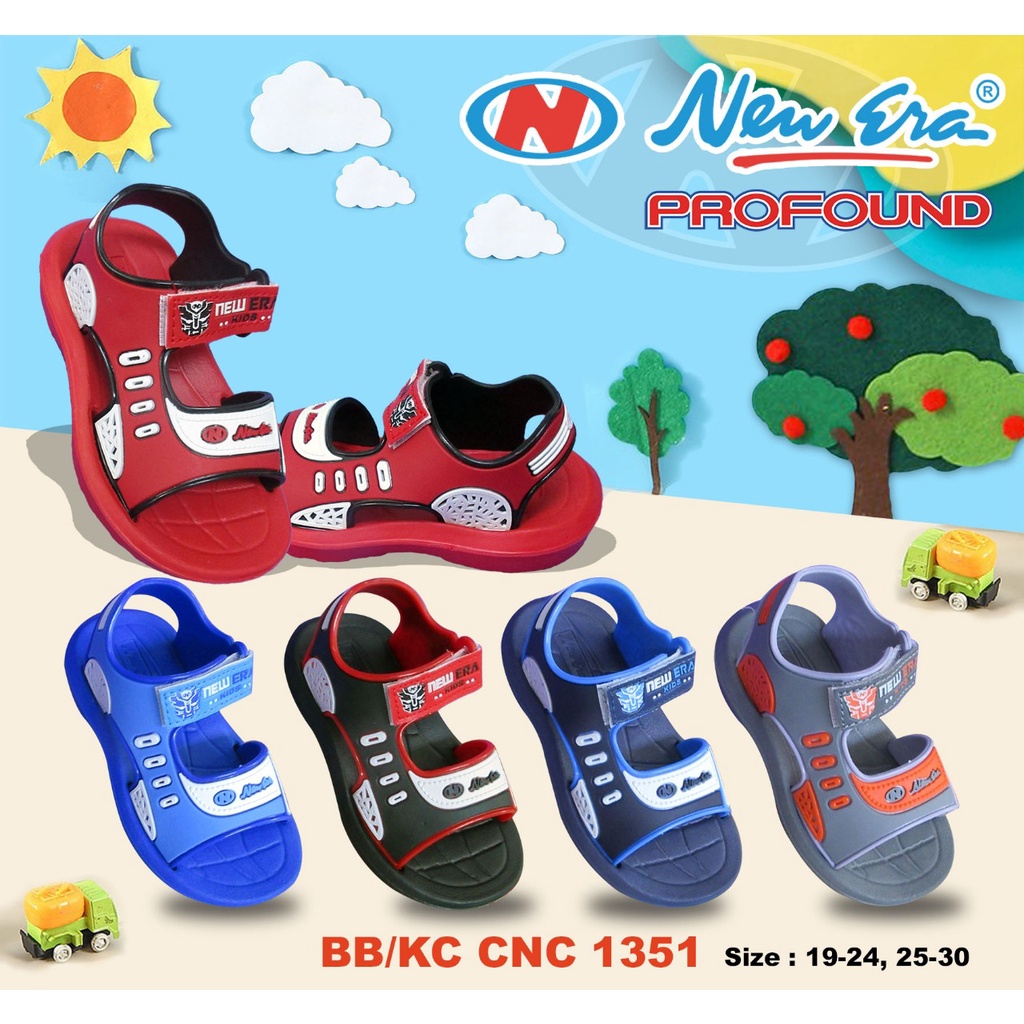 gos NEW ERA BB CNC135 dan BB/KC 1351 Sandal Selop Baby Sepatu Sandal Tali Belakang Anak Laki Laki Original