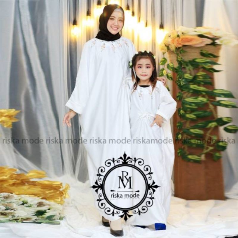 COUPLE GAMIS KAFTAN ANAK DAN IBU/GAMIS LEBARAN/GAMIS KELUARGA