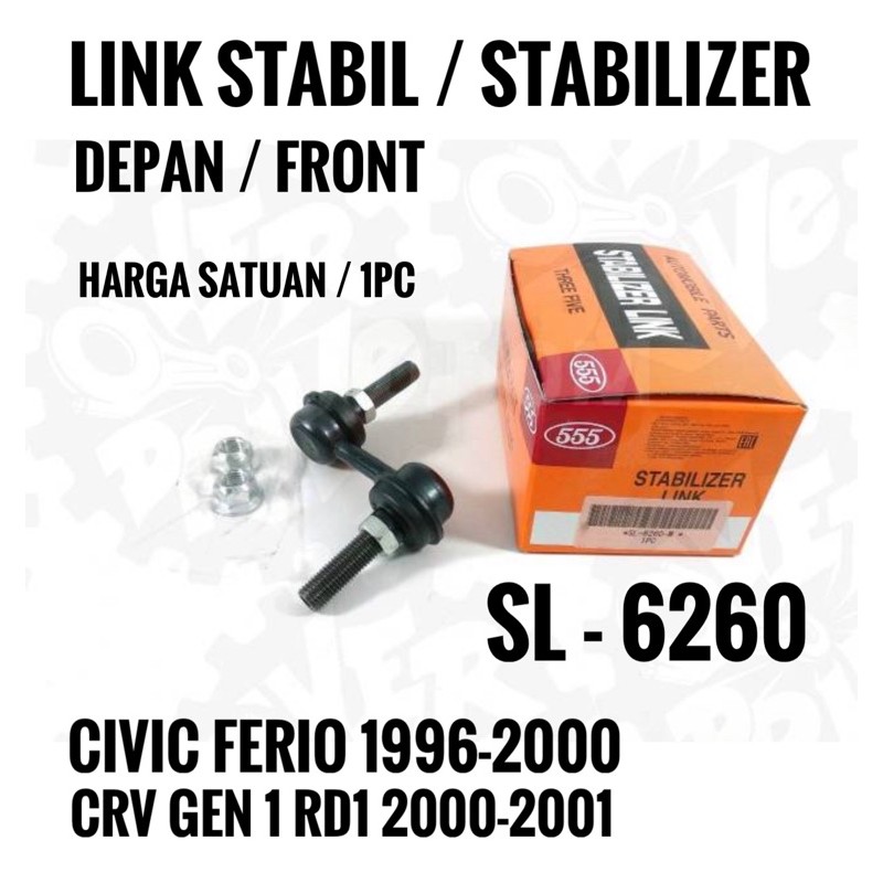 51320 S04 SL 6260 555 japan Link Stabil Stabilizer Depan Honda Civic Ferio 1996 1997 1998 1999 2000