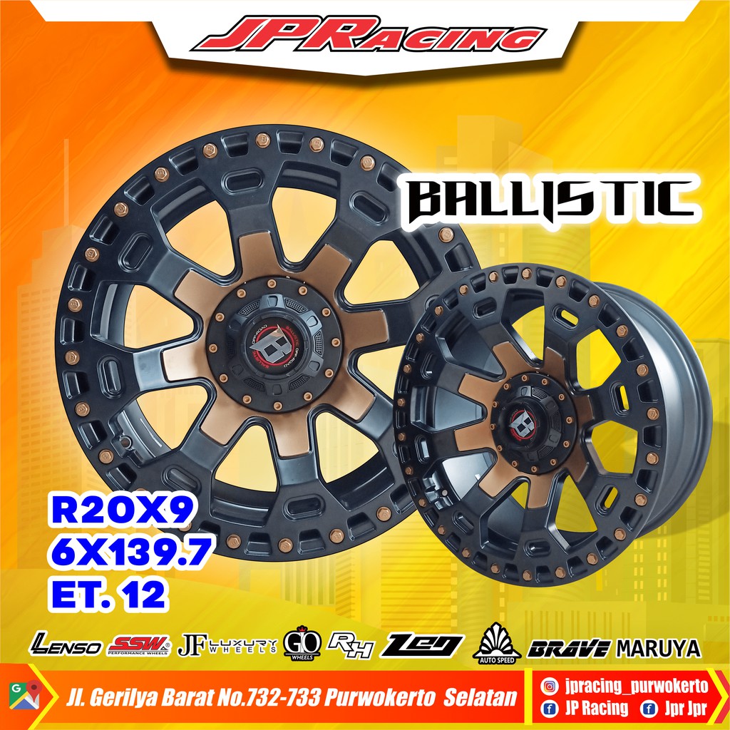 VELG OFFROAD BALLISTIC R20 MOBIL PAJERO FORTUNER STRADA TRITON DMAX