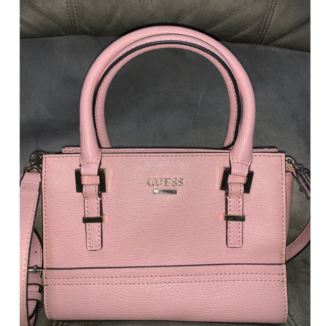 Tag bag slingbag guess pink ori original authentic preloved second