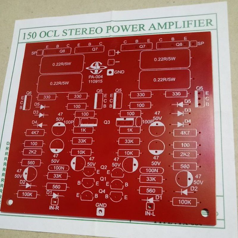 PCB OCL 150W Stereo PA 004