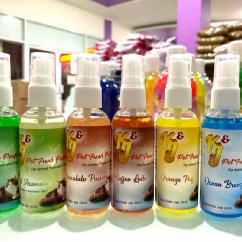 K&amp;J Pet Fresh parfume 60ml - Parfum Hewan Pewangi Bulu kucing anjing