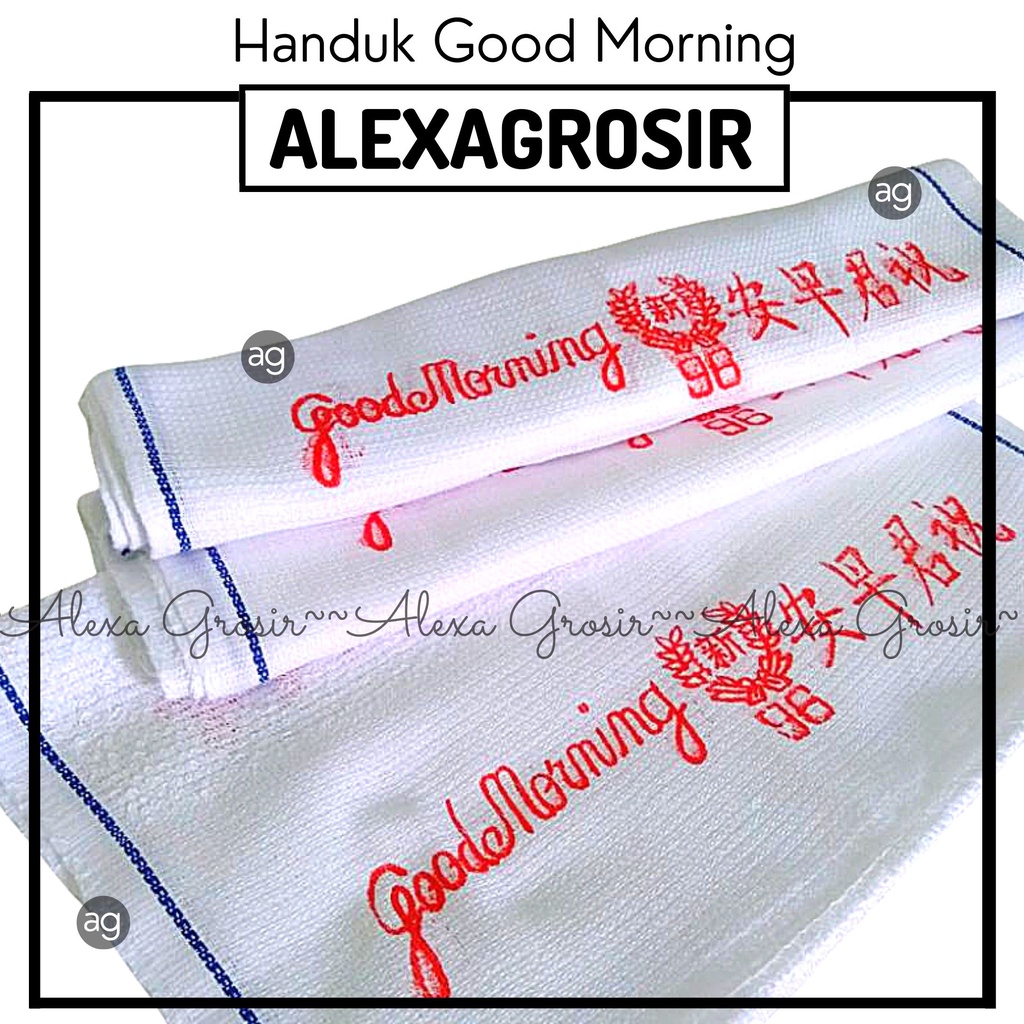 1 PCS HANDUK GOOD MORNING ASLI /HANDUK MUKA SERBA GUNA - ALEXAGROSIR