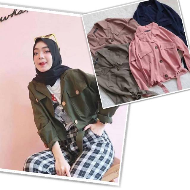 Atasan Blouse Top Hem berkancing / Plain Blouse TOP Selebgram termurah