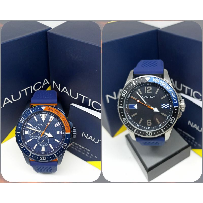 Jam Tangan Pria Nautica NAPFRB924 NAPFRB920 Tali Karet / Rubber