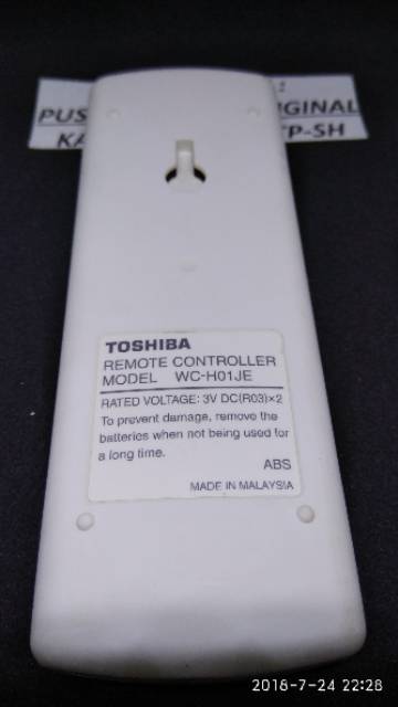 REMOTE REMOT AC TOSHIBA WC-H01JE ORIGINAL ASLI