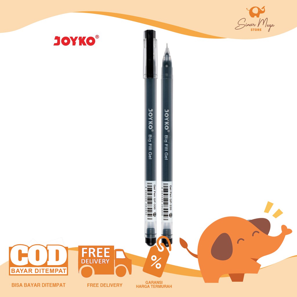 

Joyko Pulpen Gel Pen GP-330 0.5mm Big Fill Gel
