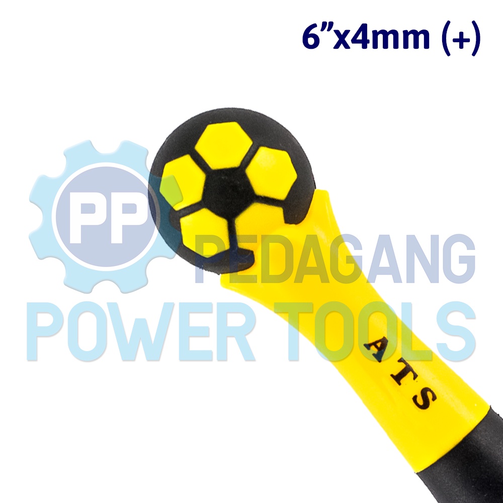 ATS OBENG BOLA 6 INCH PLUS GAGANG PLASTIK KEMBANG RADIO SCREWDRIVER