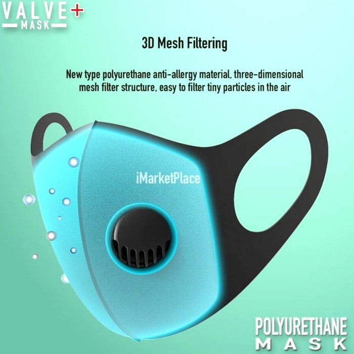 masker sponge valve import polyurethane jepang masker filter