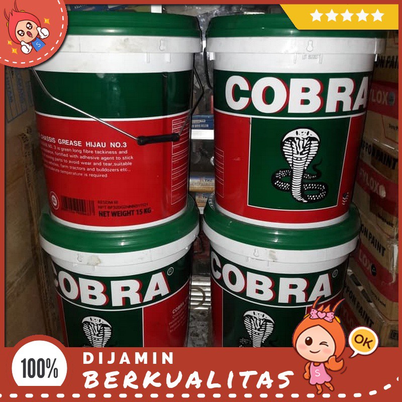 Grease Cobra / Gemuk Oli Merk Cobra 15 Kg Sparepart Motor Murah