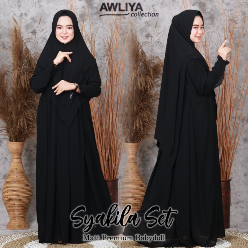 GAMIS SYAKILA SET/ORIGINAL AWLIYA COLLECTION/CERUTY BABYDOOLL PREMIUM