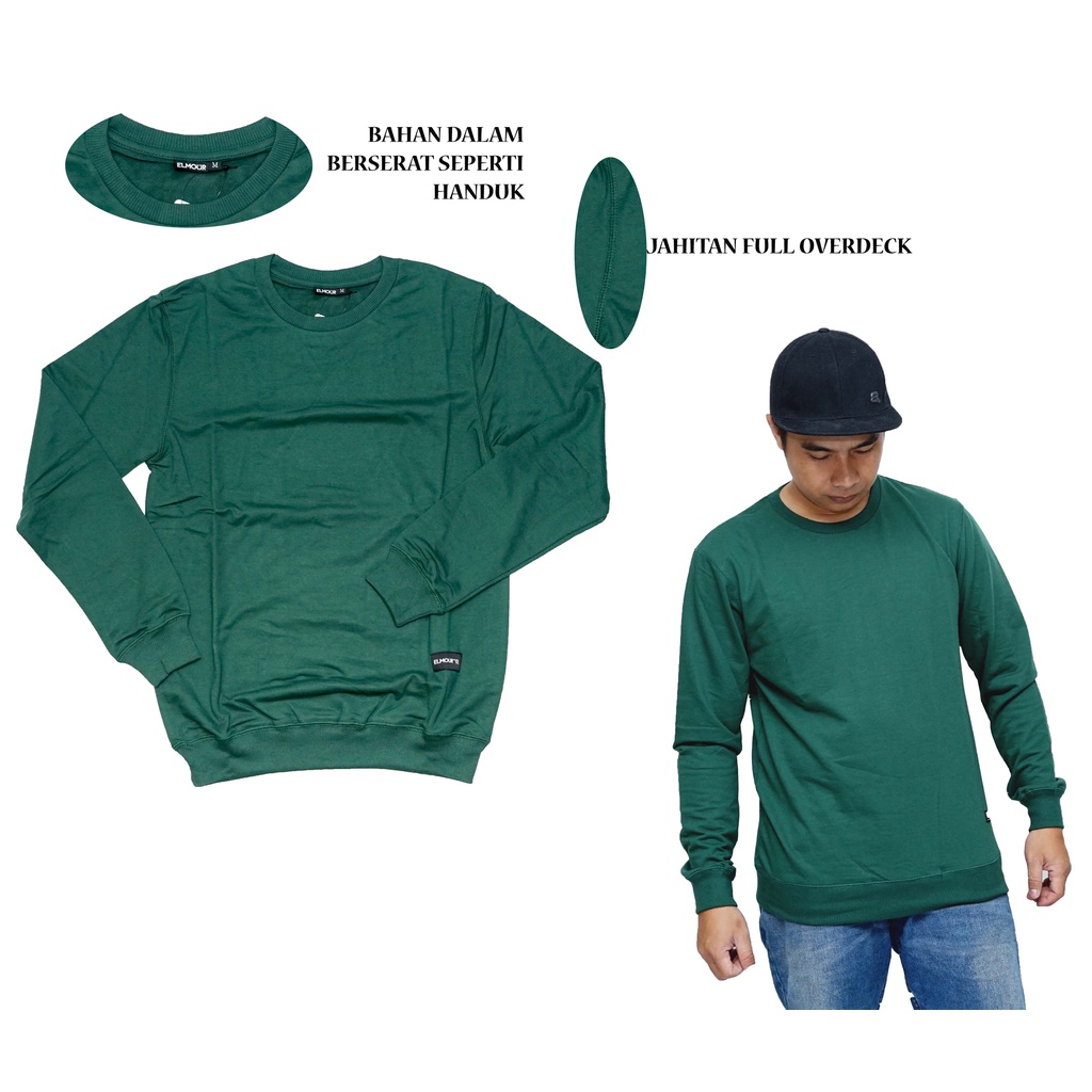SWEATER OBLONG POLOS CREWNECK BABYTERRY PRIA DAN WANITA