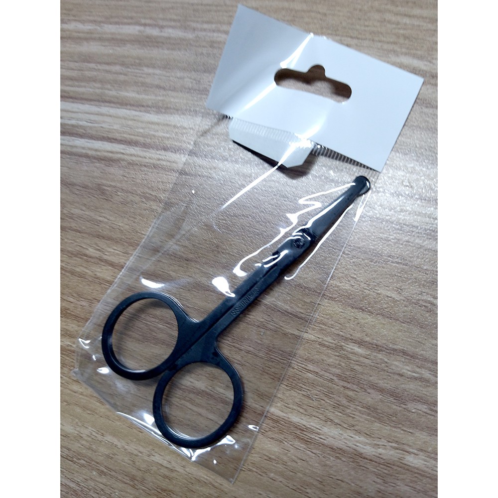 Gunting Cukur Bulu Hidung Nose Hair Scissor Stainless Steel - FS124 - 7RHXAKBK Black