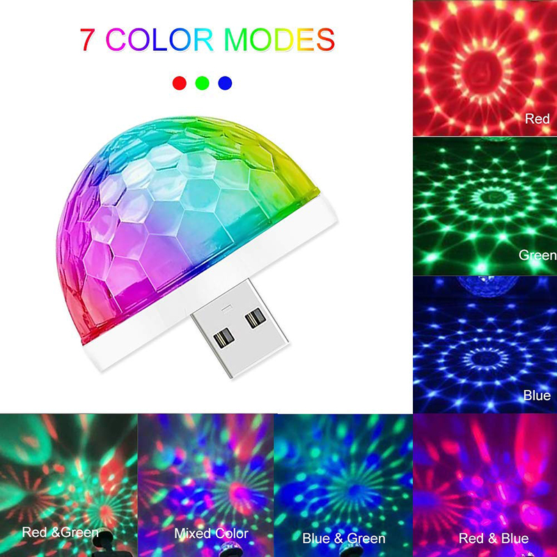 Lampu Disko Led Rgb Usb Mini Portable Untuk Efek Panggung