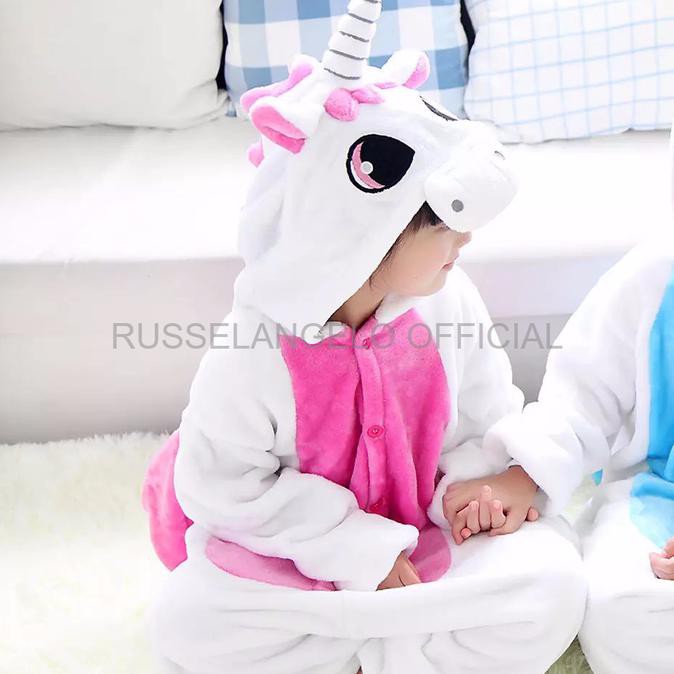 Barang Bagus BAJU UNIK BAJU IMPORT READY STOCK BAJU ONESIE UNICORN BIRU FLUFFY PIN BARANG BAGUS