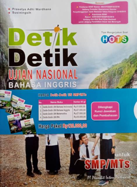 Paket Buku Detik Detik Un Smp Mts Intan Pariwara Detikdetik Un Unbk Smp Shopee Indonesia