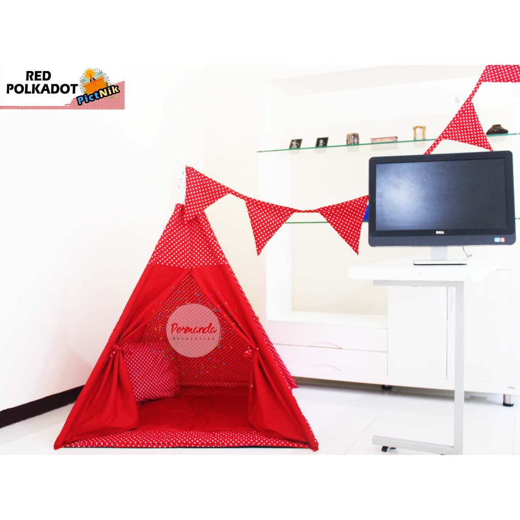 TEEPEE TENDA (RED POLKADOT)