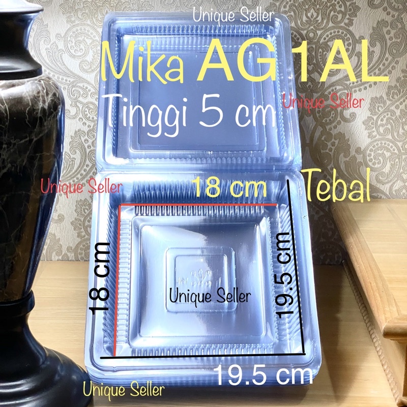 Mika AG 1A 19.5x19.5x5 cm TEBAL Per PCS / Mika AG 1AL / Mika Kue Bolu Kotak AG 1AL / Mika AG B-1 AL / Mika AG B 1AL / Mika AG B1AL / Mika AG B-1AL / Mika BX TX UX 1A / Mika Bolu Kotak 18cm 19cm 19.5cm 20cm / Mika Bolu Kotak 18 cm 19 cm 20 cm