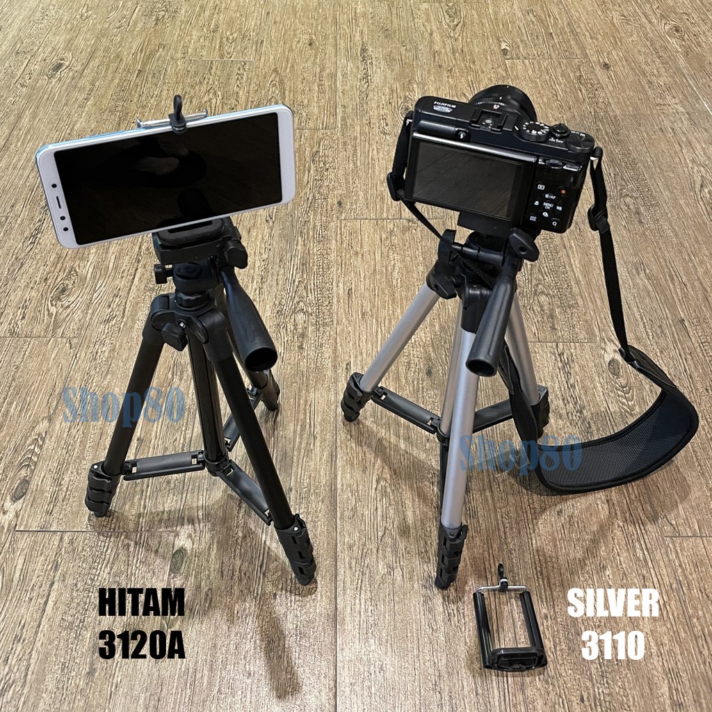 Tripod 1m + Holder U Stand HP Handphone Phone Camera Kamera GoPro Tripot Weifeng 3110 3120A