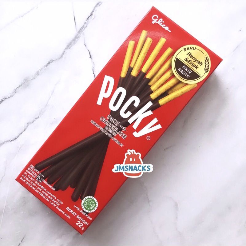 Pocky Gliko Chocolate 22 Gram &amp; Strawberry 21 Gram(Free Packing Kardus &amp; Bubble Wrap)