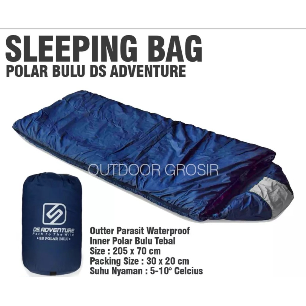 Cod Sleeping Bag Polar Bulu Ds Adventure Waterproof Sleping Bag Sliping Bag Kantong Tidur Shopee Indonesia