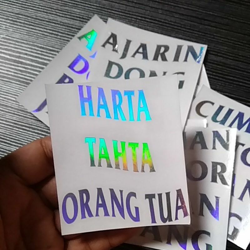 STICKER HARTA TAHTA ORANG TUA CUTTING