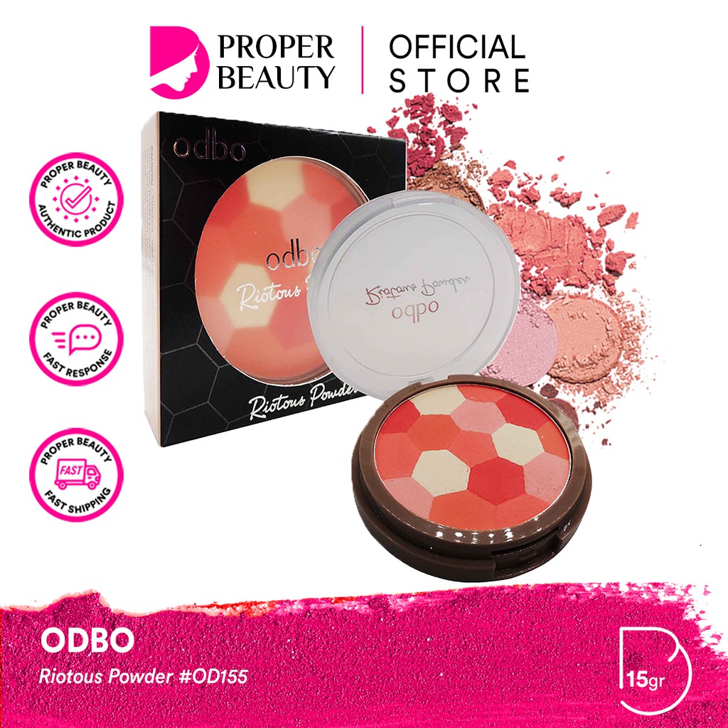 ODBO Riotous Powder #OD155 Thailand / Highlighter / Shading / Brusher / Shimmer / Cosmetic / Makeup