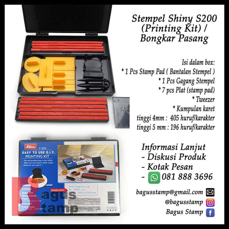 Silahkan Order Stempel Shiny S200 Printing Kit Stempel Bongkar