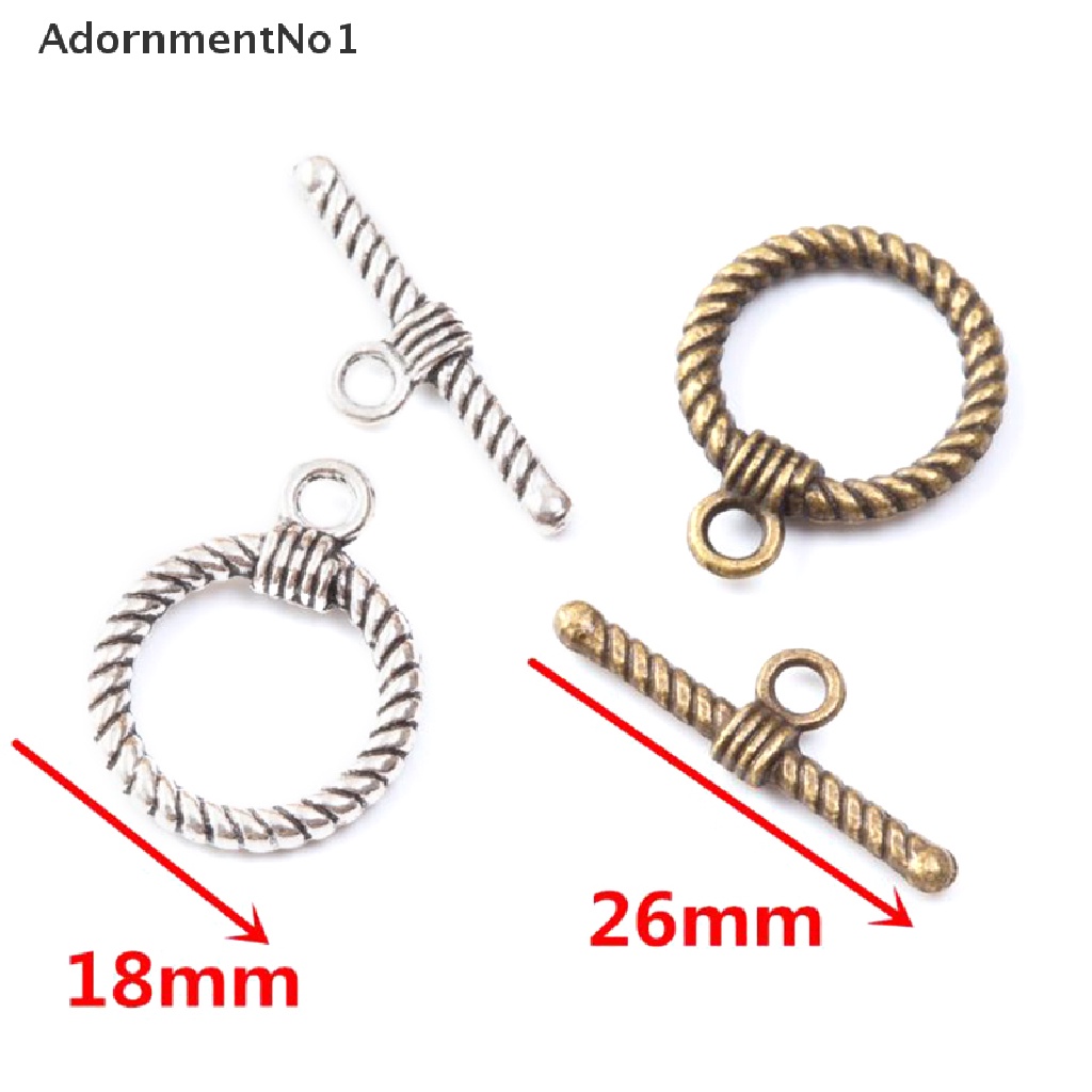 (AdornmentNo1) 20pcs / Set Gesper Toggle Clasps Gaya Vintage Untuk Membuat Perhiasan DIY