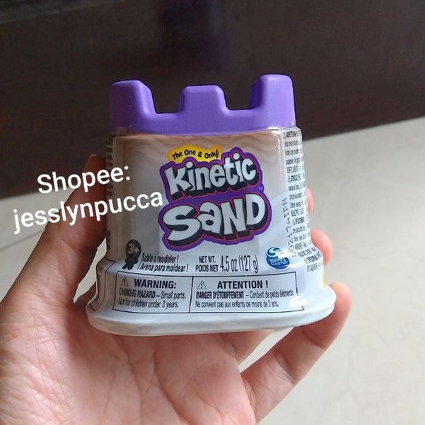 SPIN MASTER KINETIC SAND PUTIH WHITE SINGLE CONTAINER 4,5oz 127g MAINAN EDUKASI ANAK KREATIF PASIR K