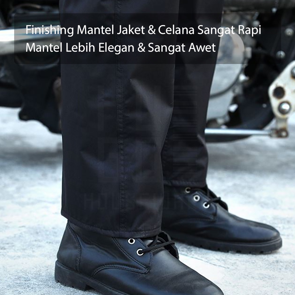 Jas Hujan Setelan Premium All Size Pria Wanita Tebal Anti Angin HUGO