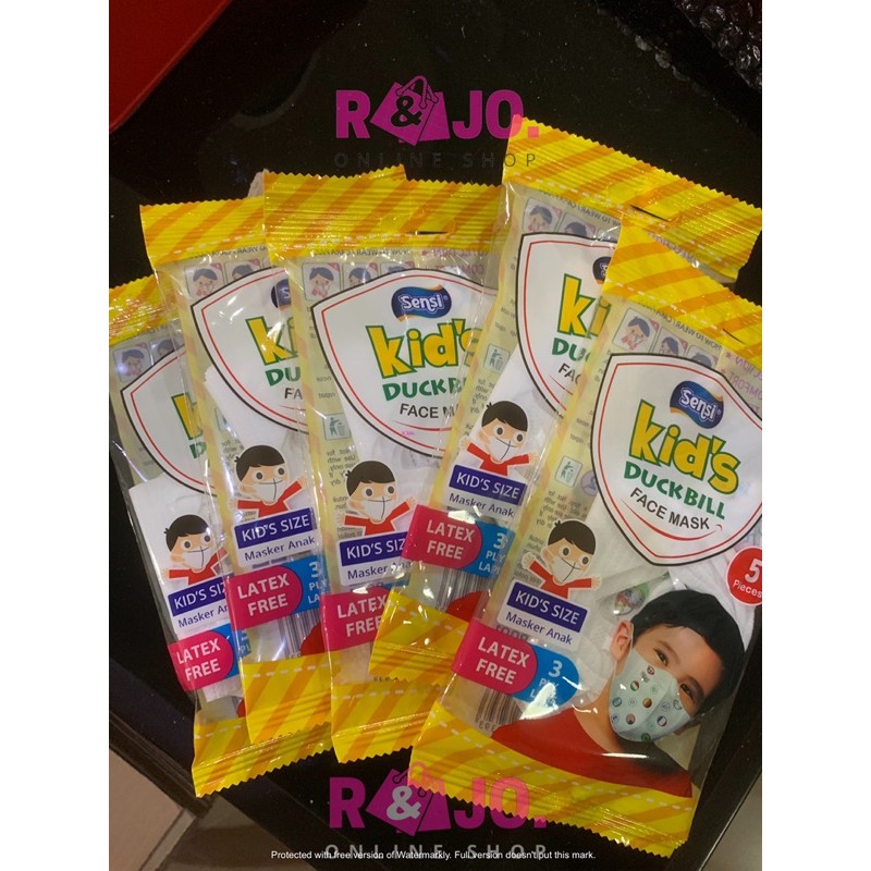 Masker Sensi Duckbill anak sachet isi 5 pcs