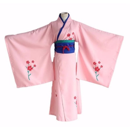 GINTAMA SHIMURA TAE KIMONO YUKATA COSPLAY COSTUME KIMONO JEPANG PINK