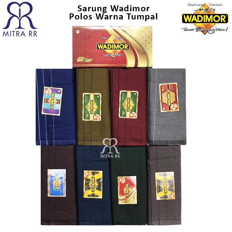 Sarung Tenun WADIMOR Polos Warna Tumpal Satuan / Grosir Sarung Dewasa