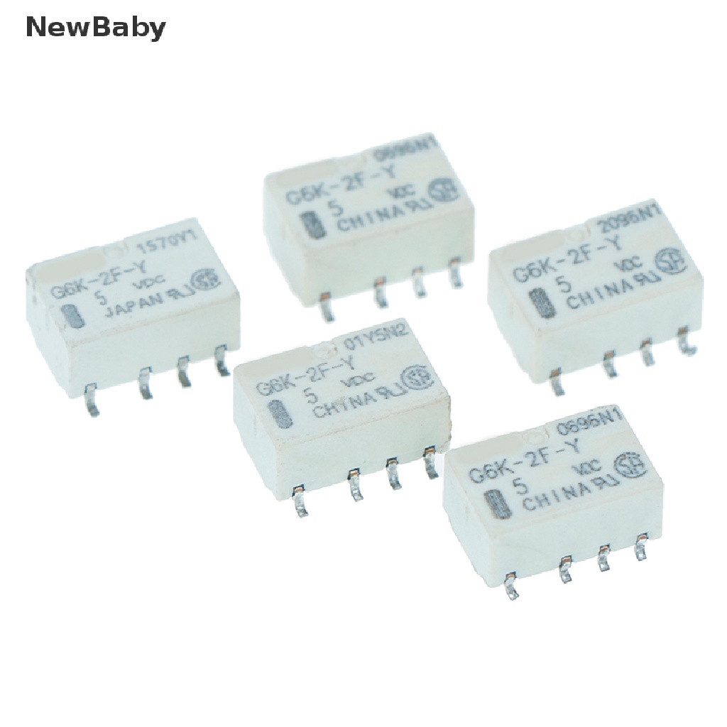 5pcs relay Sinyal dc 5v smd g6k-2f-y 8pin Untuk omron