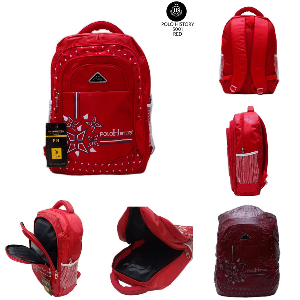 Tas Ransel Sekolah Laptop Anak Perempuan (Girls) Polo History 5001 18 Inch