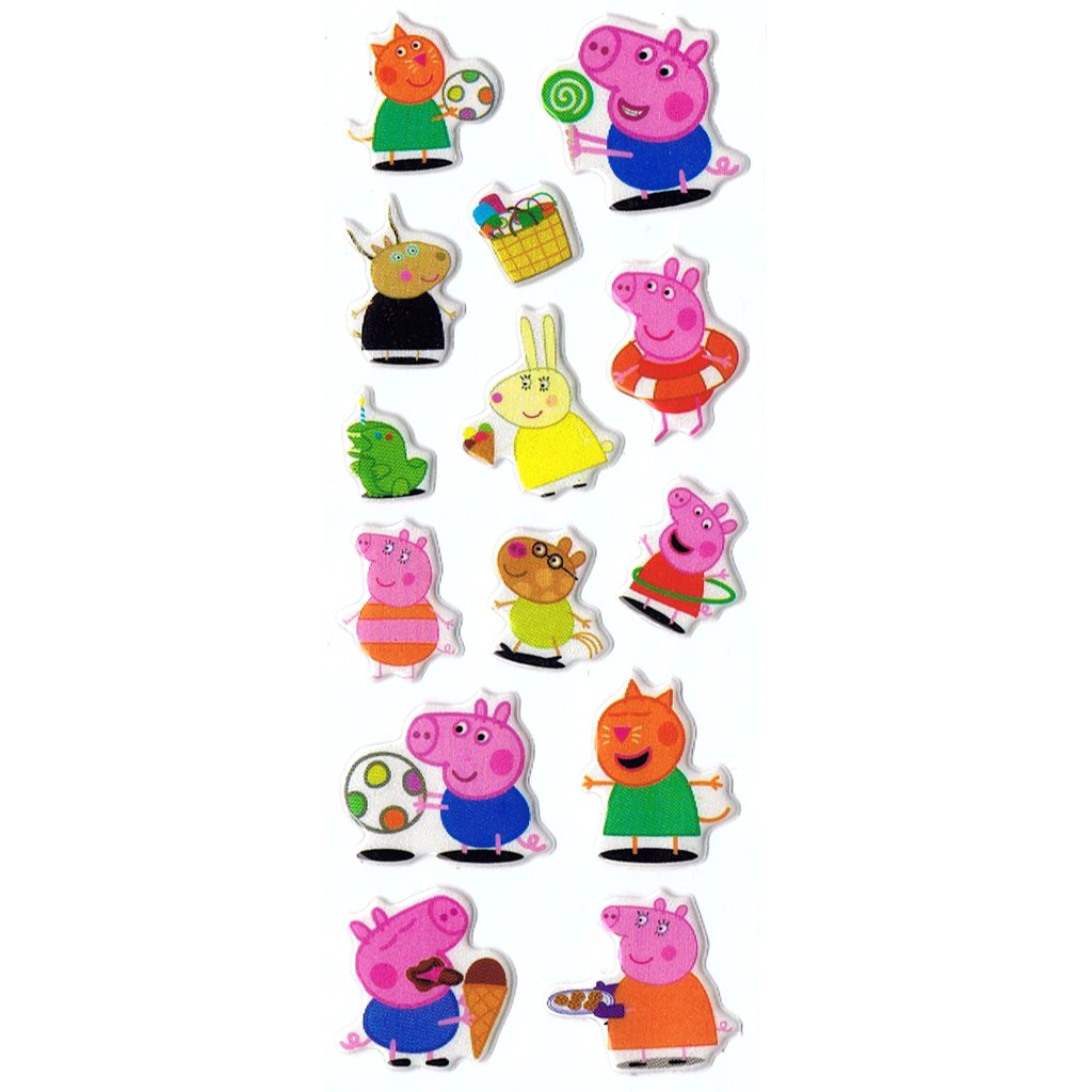 Jual SK368 Sticker Stiker Penghargaan Motivasi Anak Foam Emboss Peppa ...