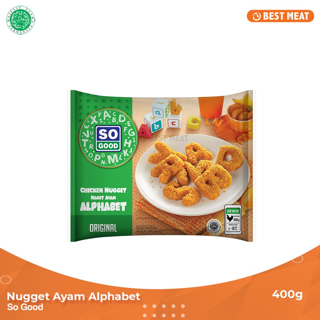 

Nugget Alphabet So Good 400 gr - Nugget Pilihan Anak yang Lezat dan Tinggi Protein