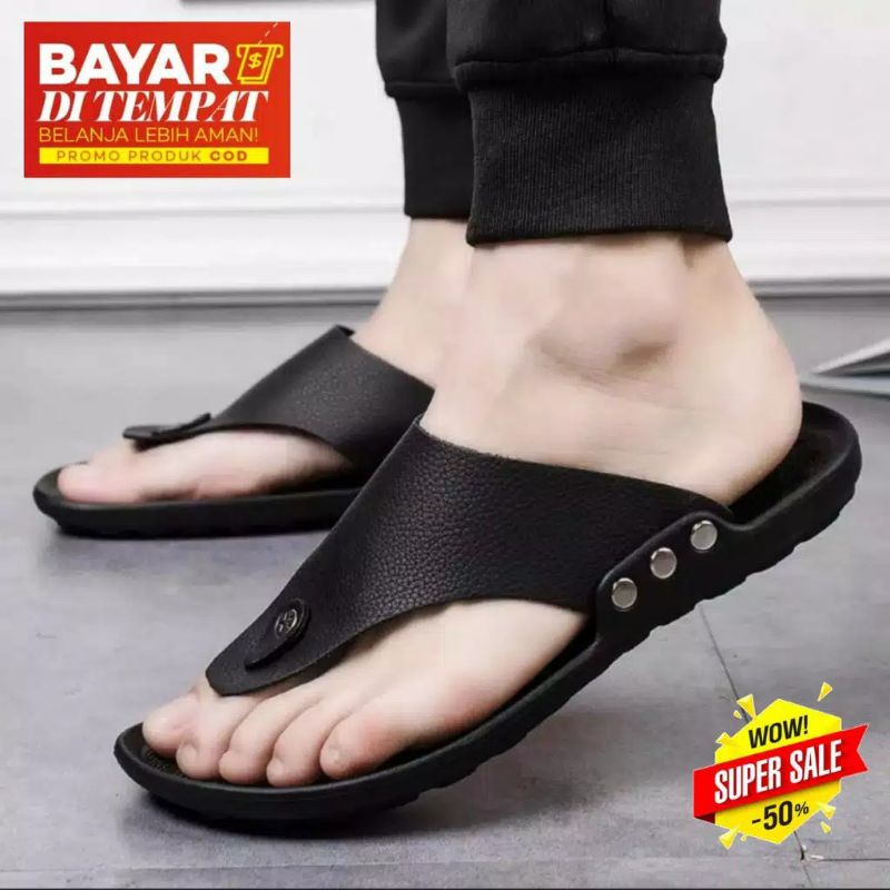 SANDAL JAPIT  TRES PRIA KULIT/SANDAL IMPORT PRIA TERBARU