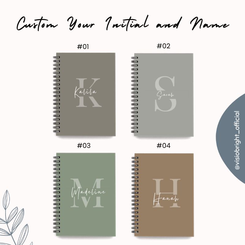 

Visiobright Custom Notebook/Buku Tulis/Agenda/Planner/Diary/Kado/Gift A5/A6 Hard Cover line dot grid