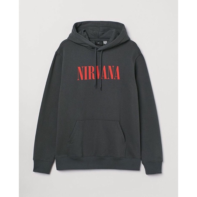 [COD]  HOODIE H&M Nirvana Dark Grey