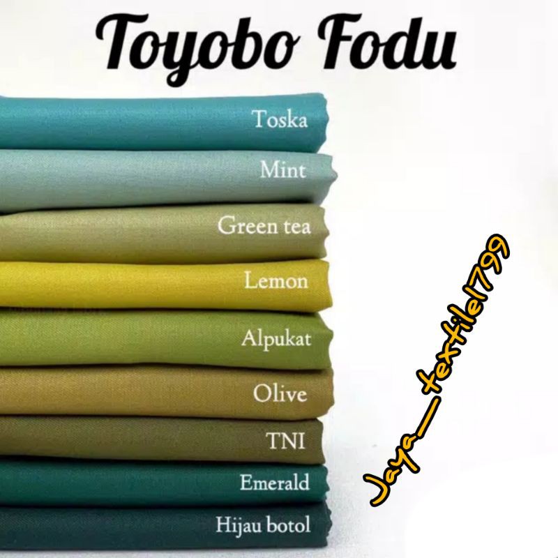 Kain katun Toyobo Fodu / kain Toyobo / bahan gamis, dress, tunik, dll