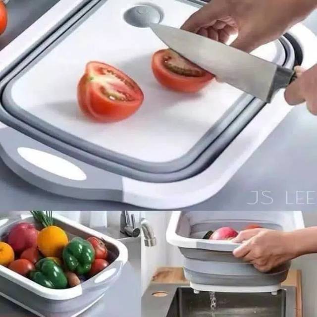 Wastafel Lipat 2 in 1 Talenan Lipat Dan Keranjang Wastafel Multifunction Foldable Chopping Board