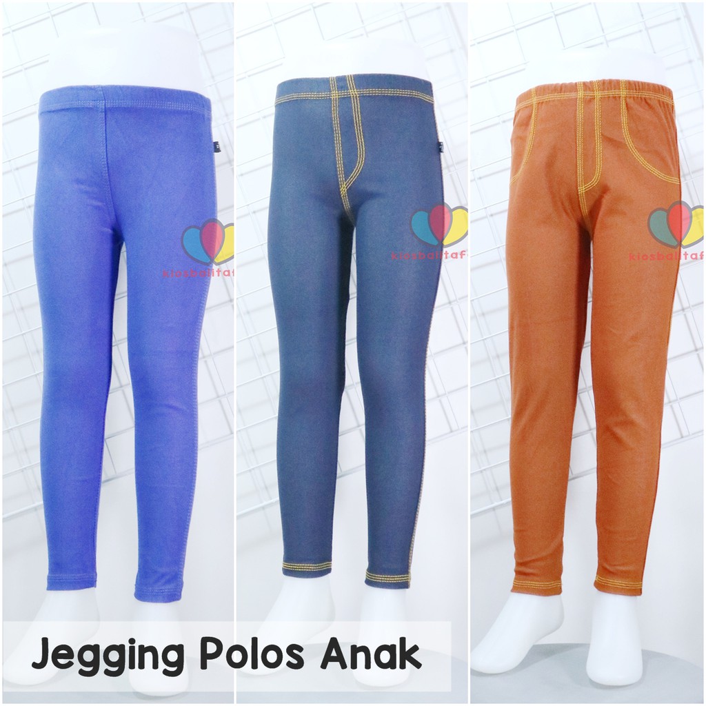 Jegging Polos Uk. Tanggung 9-10 Tahun / Celana Anak Laki Perempuan Polos Murah Panjang Ketat Tebal