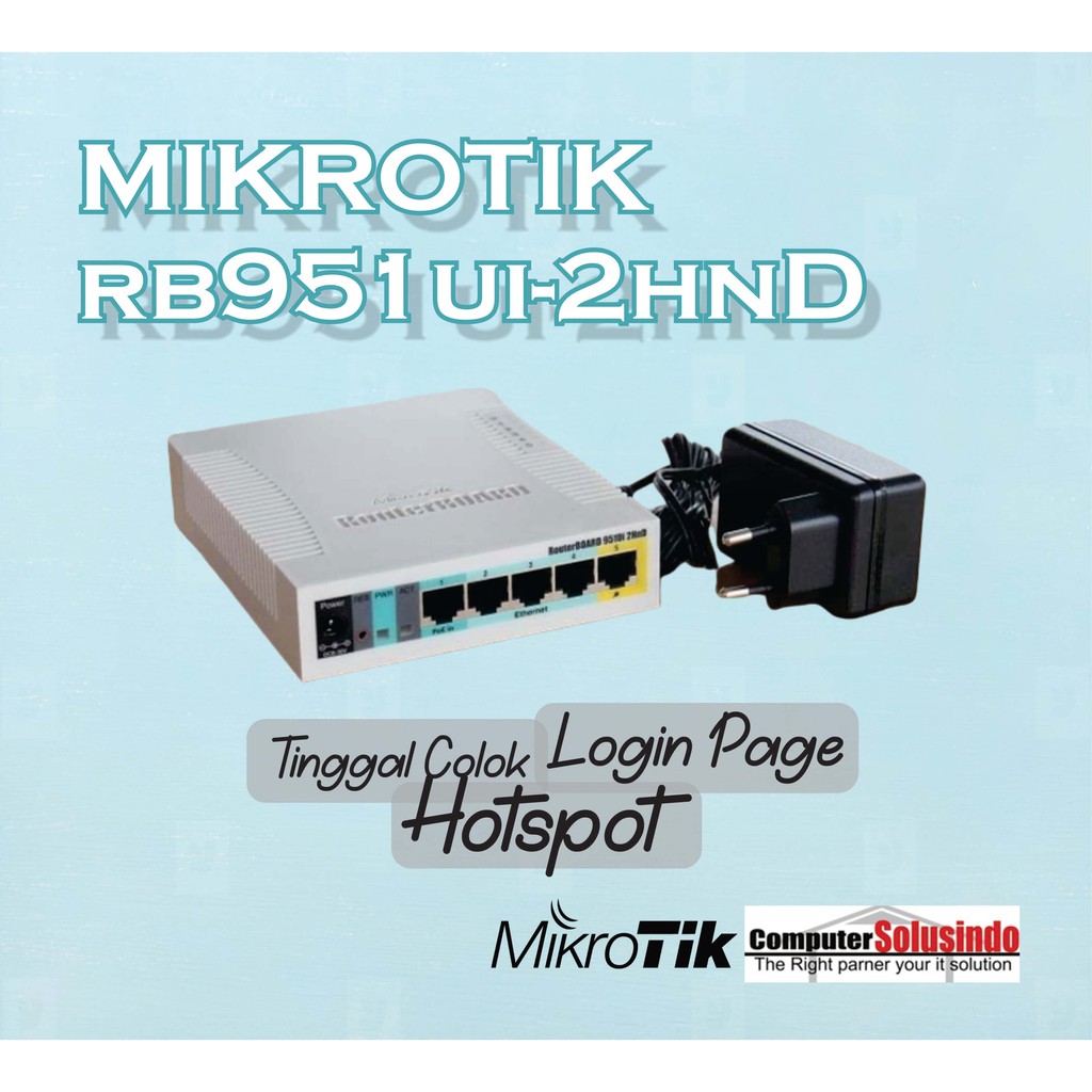 Paket Mikrotik RB951Ui-2HND Siap Pakai Untuk RTRWNET Full Setting